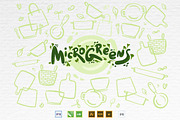 Microgreens Logo Vector Set, an Object Illustration by ElenaKovalyova (Thumbnail 6 of 16)