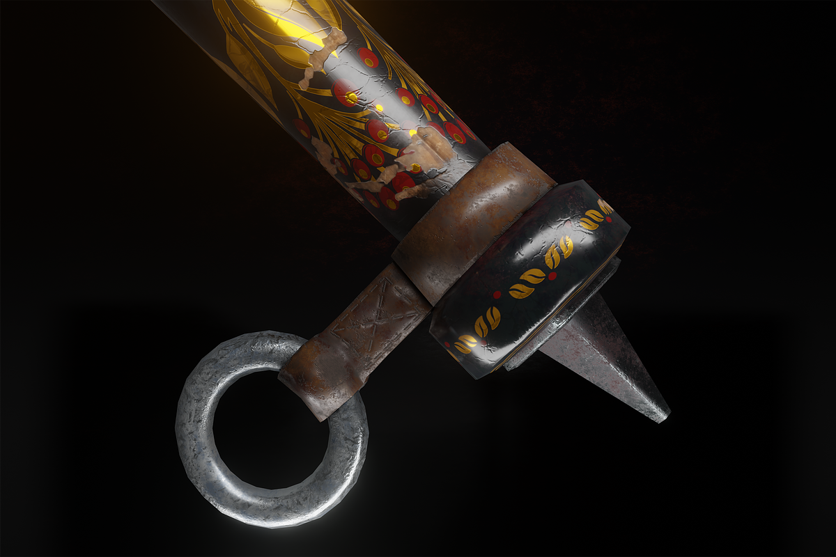 Сudgel Khokhloma, an Object 3D Model by mockupzz (Photo 6 of 6)