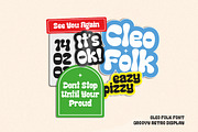 Cleo Folk | Groovy Retro Display, a Serif Font by Pentagonistudio (Thumbnail 7 of 12)
