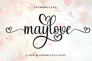 Maylove | Script Font, a Handwritten Font by Scratchones (Thumbnail 1 of 9)