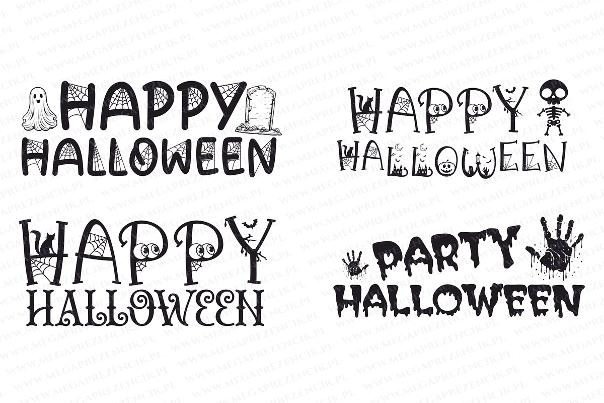 Happy Halloween svg lettering set, an Object Graphic by MegaPrezencik (Photo 4 of 6)