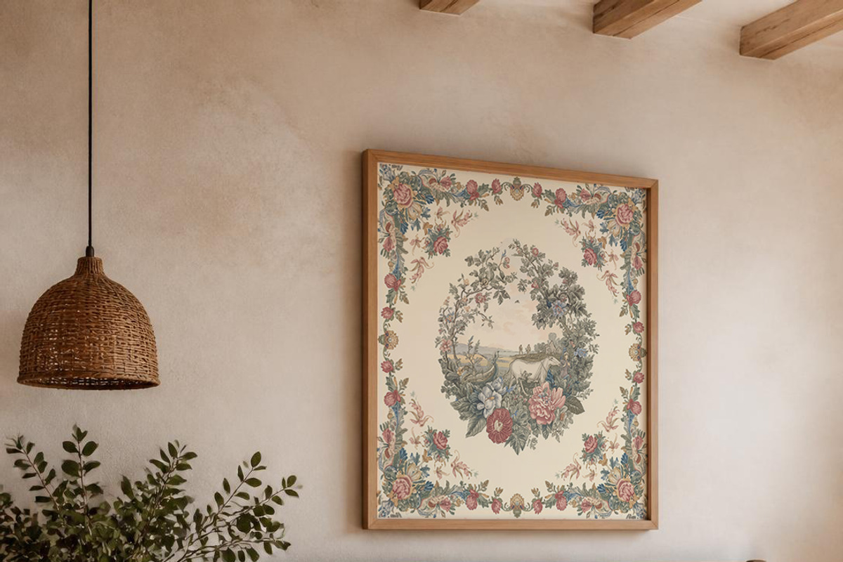 Vintage Damask Toile de Jouy Pattern, a Pattern Graphic by elfy creative (Photo 2 of 4)