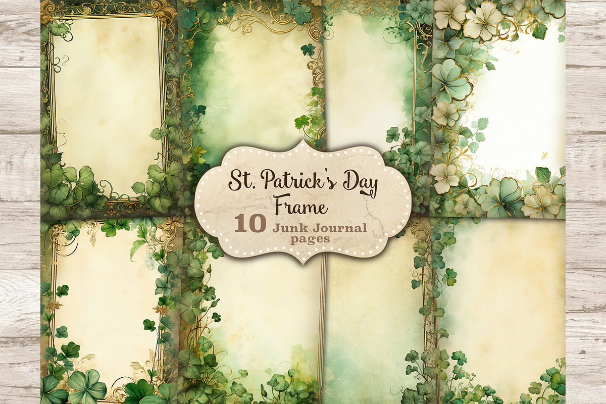 St. Patrick's Day Junk Journal Paper, a Decorative Illustration by GlamArtZhanna (Photo 2 of 10)