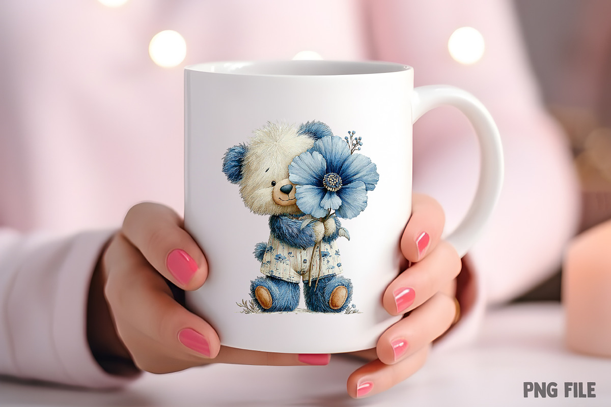 Whimsical Spring Teddy Bear Clipart, an Illustration by Craft Nest (Photo 7 of 10)