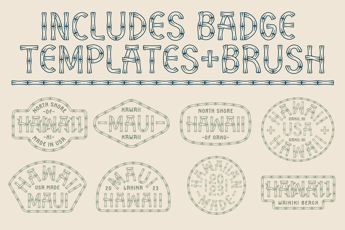 Hawaiian Bamboo Font Duo, a Sans Serif Font by NienowBrand (Photo 2 of 12)