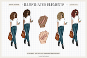 Girlboss Fashion Girl Clip Art, an Illustration by TWG Designs (Thumbnail 3 of 3)