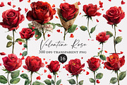Valentine Rose clipart, an Illustration by Designworld (Thumbnail 1 of 4)