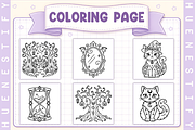 Halloween Coloring Book, a Seasonal Illustration by HueNestify (Thumbnail 3 of 4)