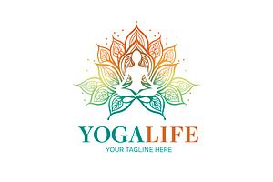 Yoga Live Logo Design Template