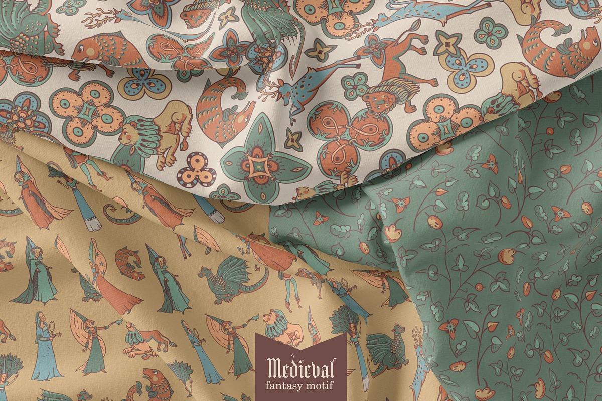 Medieval Fantasy Motif, a Pattern Graphic by Depiano (Photo 3 of 7)