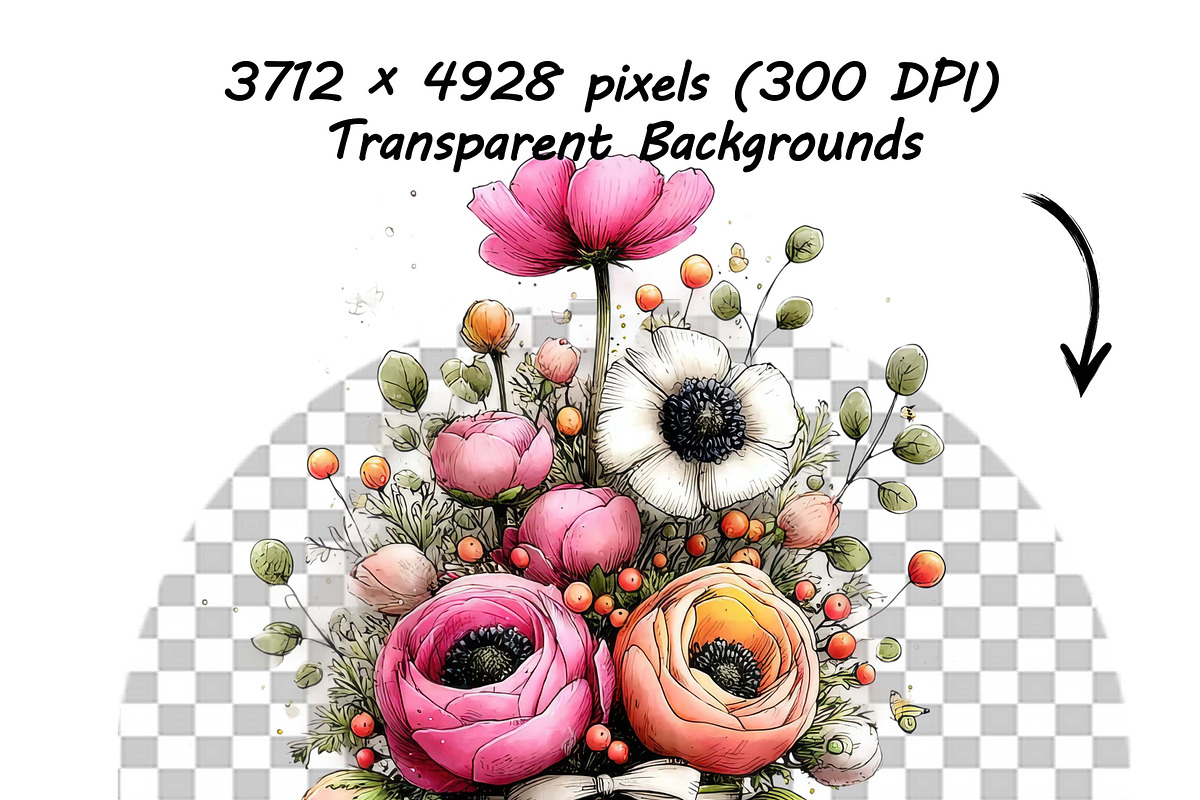 Whimsical Spring Flowers ClipartS, a Graphic by one-touch (Photo 16 of 18)