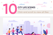 City Life Vector Scenes, an Object Illustration by PavelVinnik (Thumbnail 2 of 3)