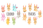 7 Cute bunnies, an Animal Illustration by Anna Guz's Store (Thumbnail 2 of 2)