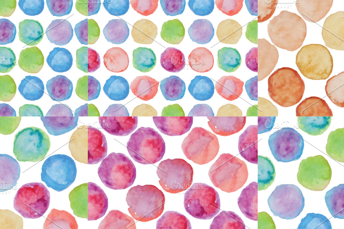 Simply watercolor dots patterns, a Pattern Graphic by tamara.comotomka (Photo 3 of 3)