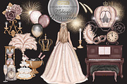 Midnight Masquerade New Year Clipart, an Illustration by Gaynor Carradice Designs (Thumbnail 1 of 3)