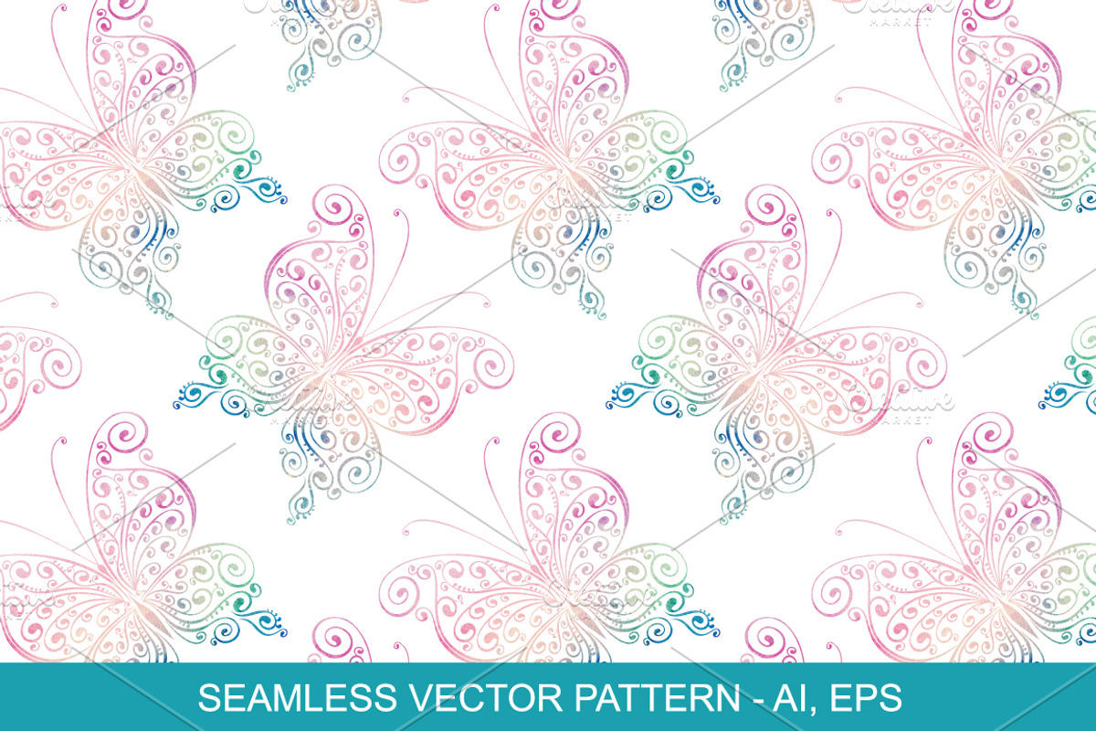 Scrollwork Butterfly Vector Clipart, a Graphic by Galina Ivanova (Photo 5 of 6)