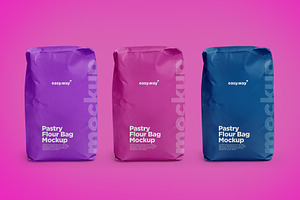 Paper Flour Bag PSD Mockups Set