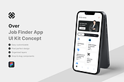 Over - Job Finder App UI Kit, an UI Kit Template by iDoodle Studio (Thumbnail 1 of 4)