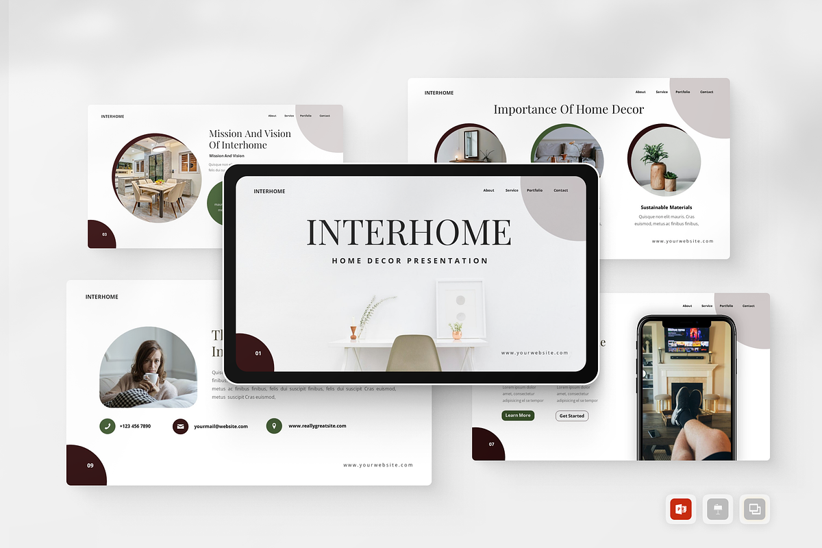 Home Decor Presentation PowerPoint, a Presentation Template by Annora Studio (Photo 1 of 5)