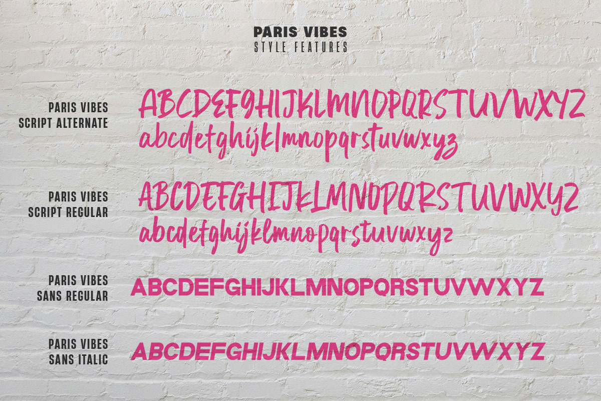 Paris Vibes Font Duo, a Script Font by Lucky Type (Photo 12 of 13)