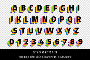 Rainbow Pride Color Font