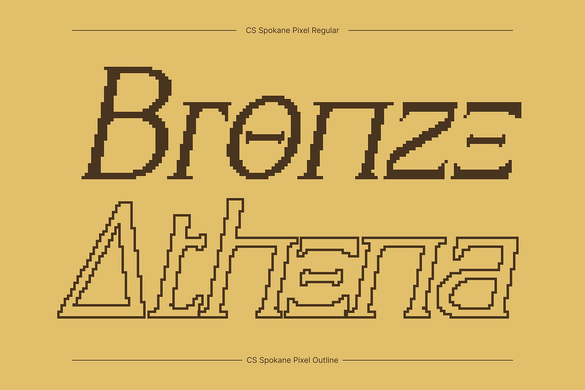 CS Spokane Pixel, a Serif Font by Craft Supply Co. (Photo 3 of 8)
