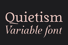 Quietism Variable font