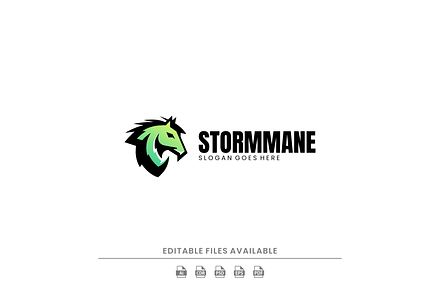 Modern Mascot Horse Head Logo Design