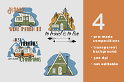 CamperVan ’65. Clipart collection, an Illustration by lokfrid (Thumbnail 3 of 7)