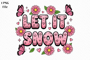 Let It Snow Png, Christmas, an Illustration by Canvas Craft