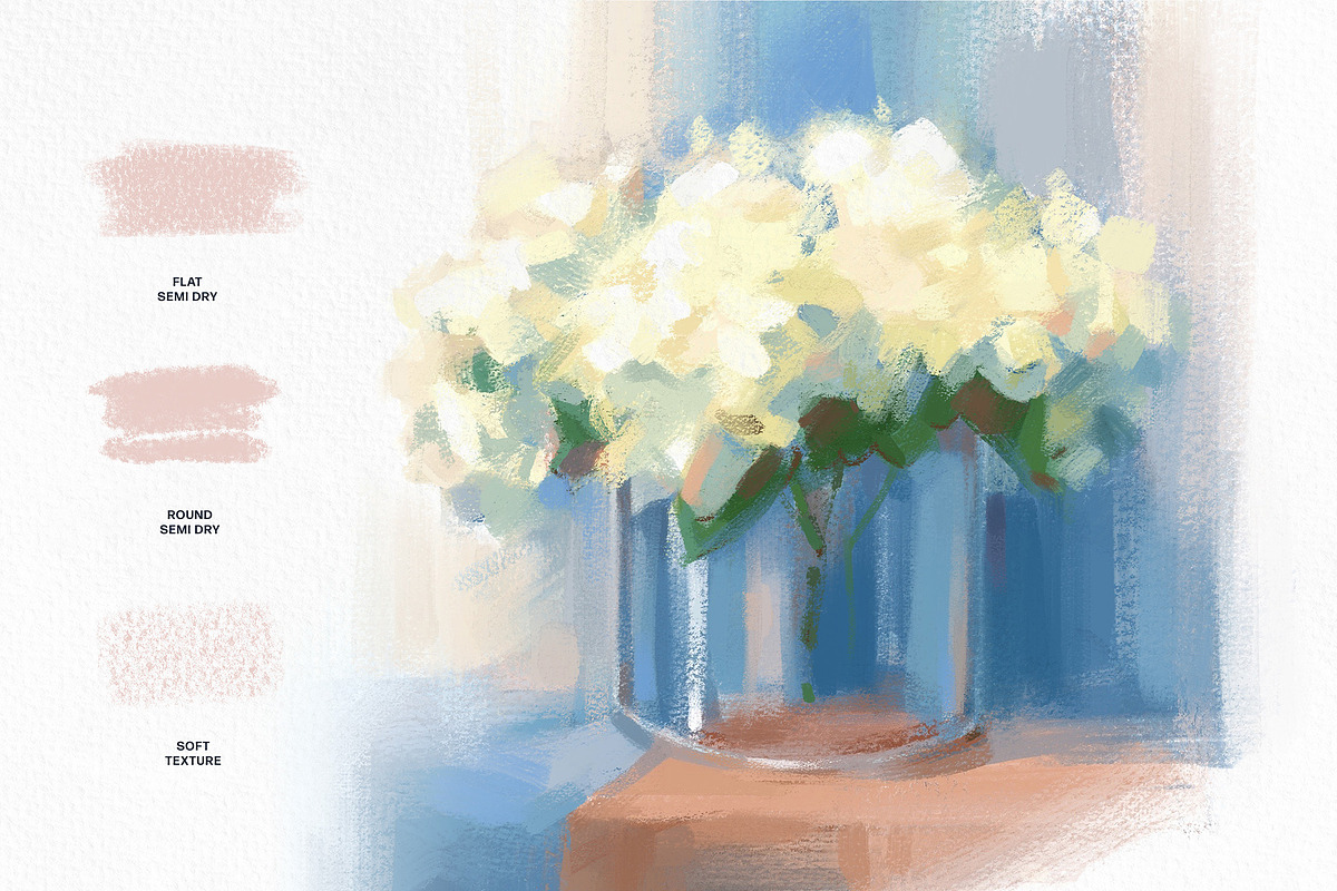 Photoshop Gouache Brushes Collection, a Brush Add-On by pixelbuddha.net (Photo 4 of 9)