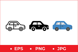 Car Vehicle Vector Design, a Solid Icon by Artonix