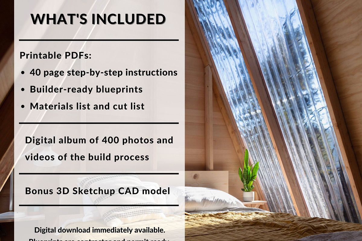 Micro A-Frame Cabin Plans, a Graphic by elevatedspaces (Photo 2 of 12)