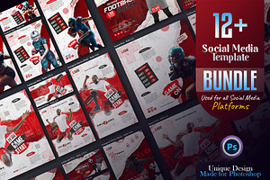 Football Soccer Social Media Post, a Social Media Template by Creative_View
