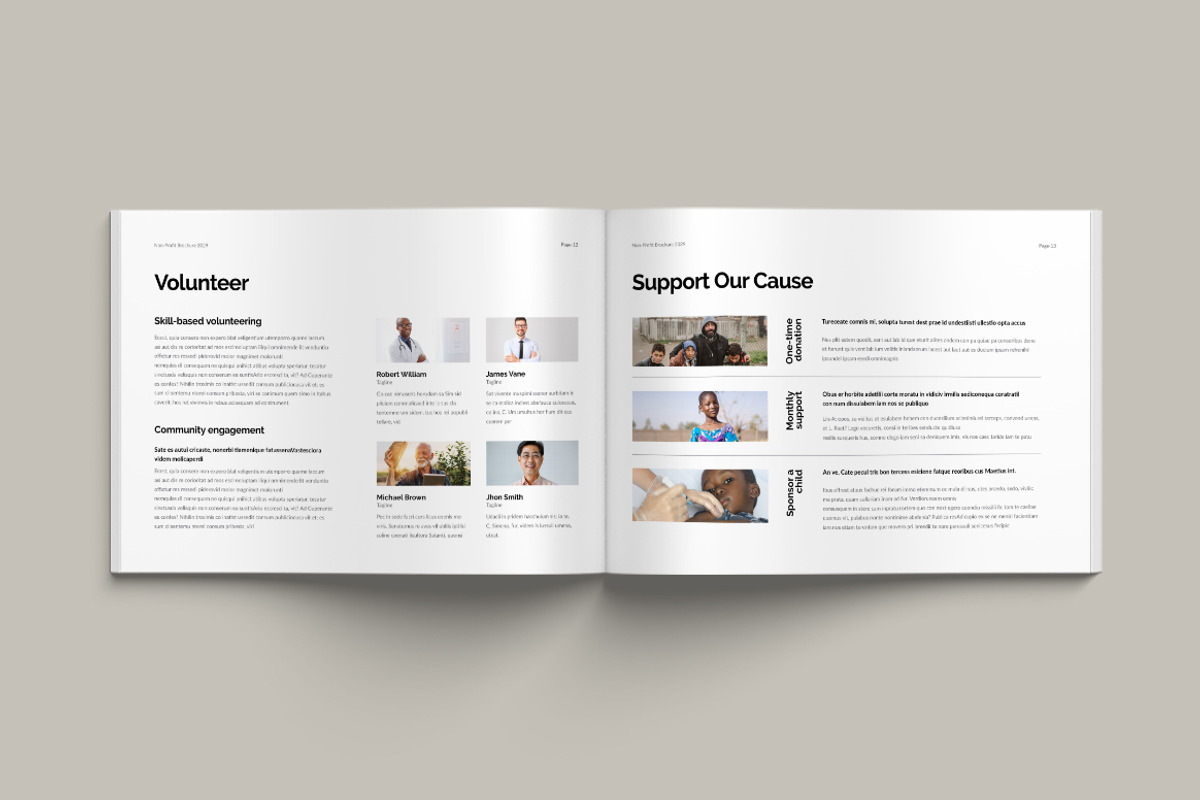 Nonprofit Charity Brochure Landscape, a Brochure Template by Pixelpick (Photo 7 of 9)