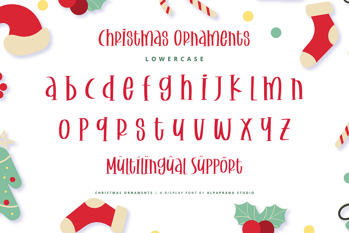 Christmas Ornaments - Display Font, a Script Font by Alpaprana (Photo 11 of 12)