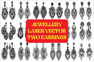 Earrings silhouette vector jewelry, an Icon by Amazin_art