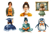 Cute Teachers Clipart, an Illustration by Daily.Designs (Thumbnail 3 of 5)