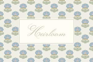 Heirloom Blue Sage Heritage Pattern