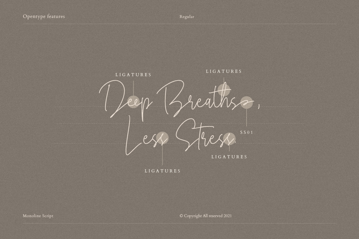 Anastasya Monoline Script, a Script Font by Creatype Studio (Photo 5 of 9)