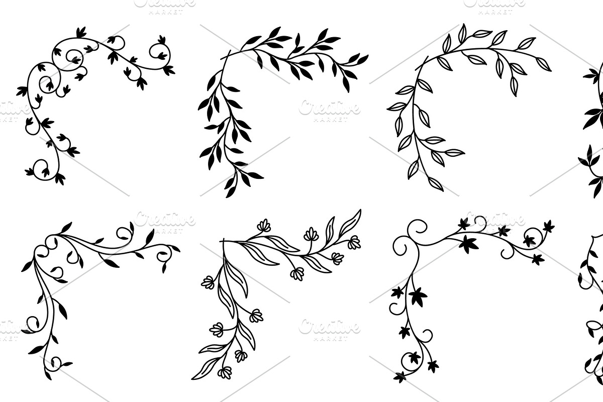 Vintage floral borders, an Object Graphic by Woters little shop (Photo 6 of 9)