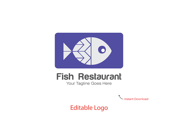 Fish Restaurant Logo Template preview 7