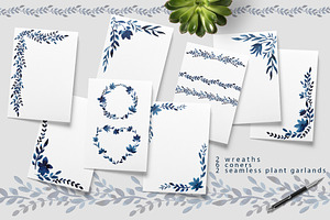 Classic Blue Floral Patterns