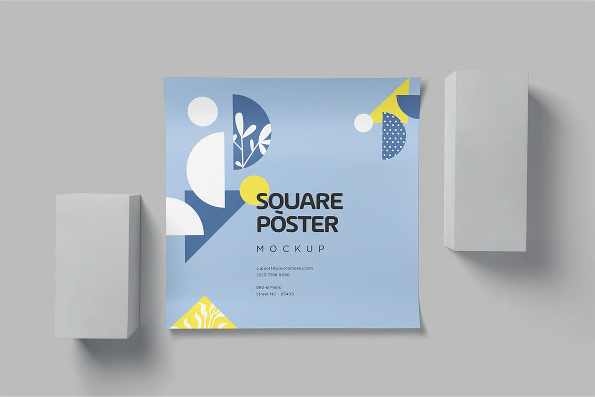 Square Poster Mockups, an Advertising Mockup by megostudi0 (Photo 3 of 6)