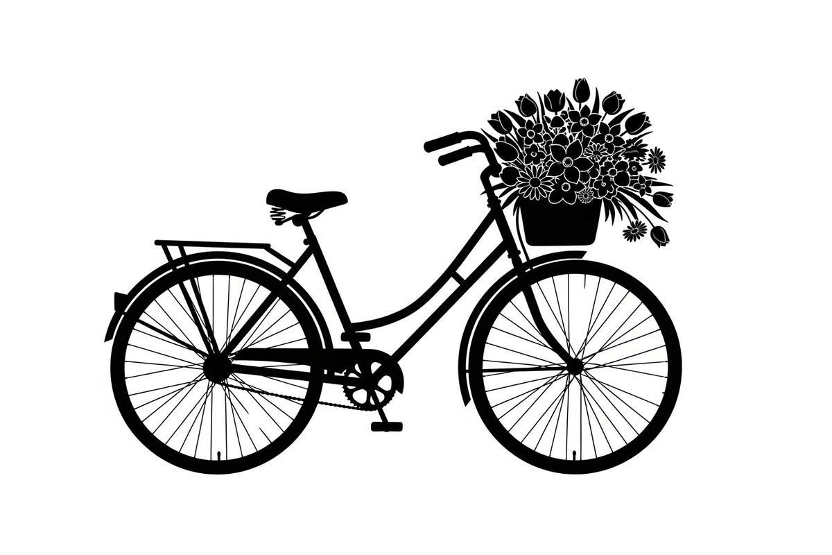 Flower Bicycle Silhouette Bundle, an Illustration by Gaye Art (Photo 5 of 31)