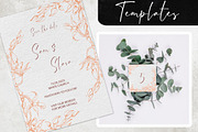 Peach fuzz wedding: Tropical orchids, a Stationery Template by MsFlaffy (Thumbnail 5 of 8)