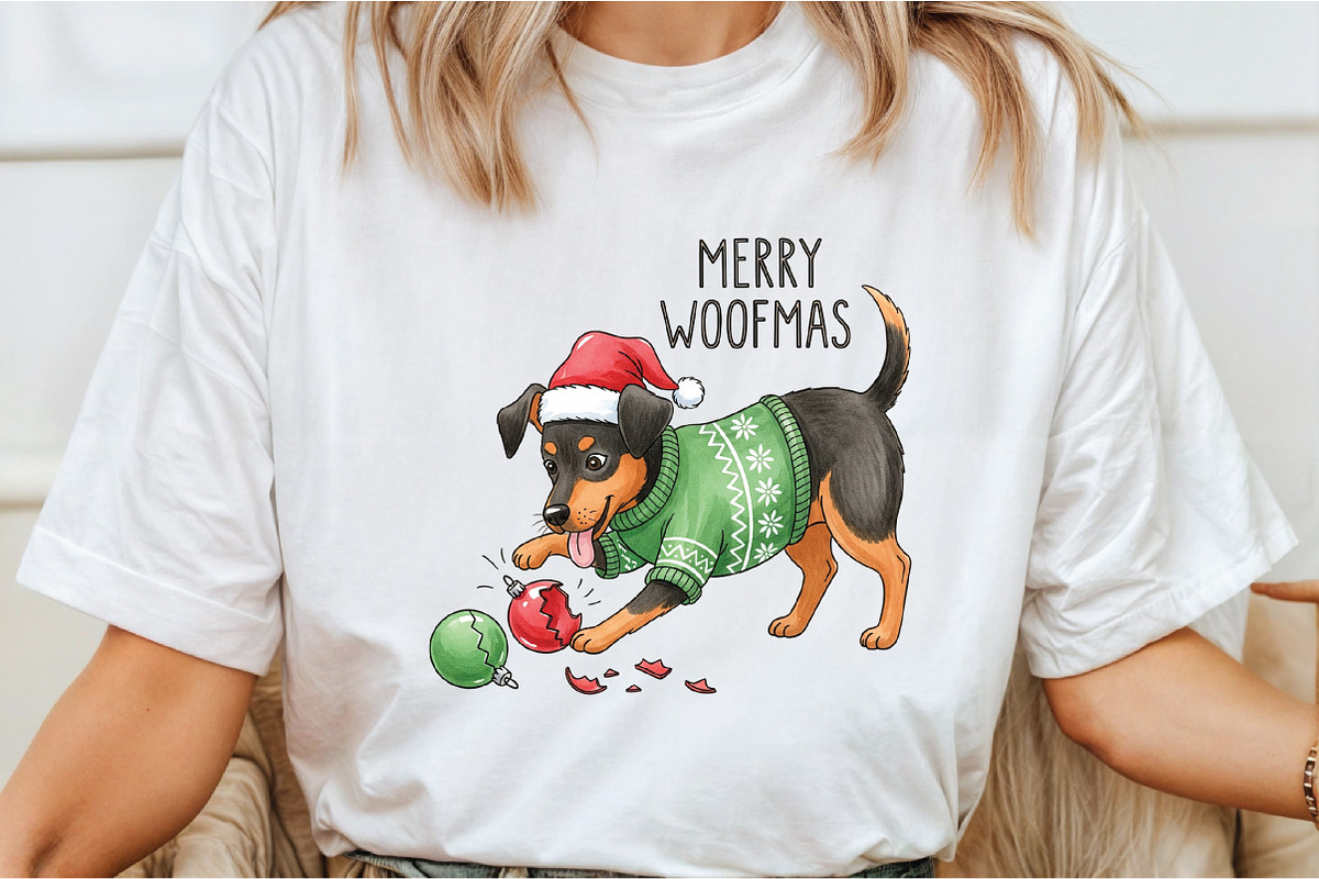 Funny Dog Christmas Sublimation, an Illustration by Libby Wishes (Photo 3 of 5)