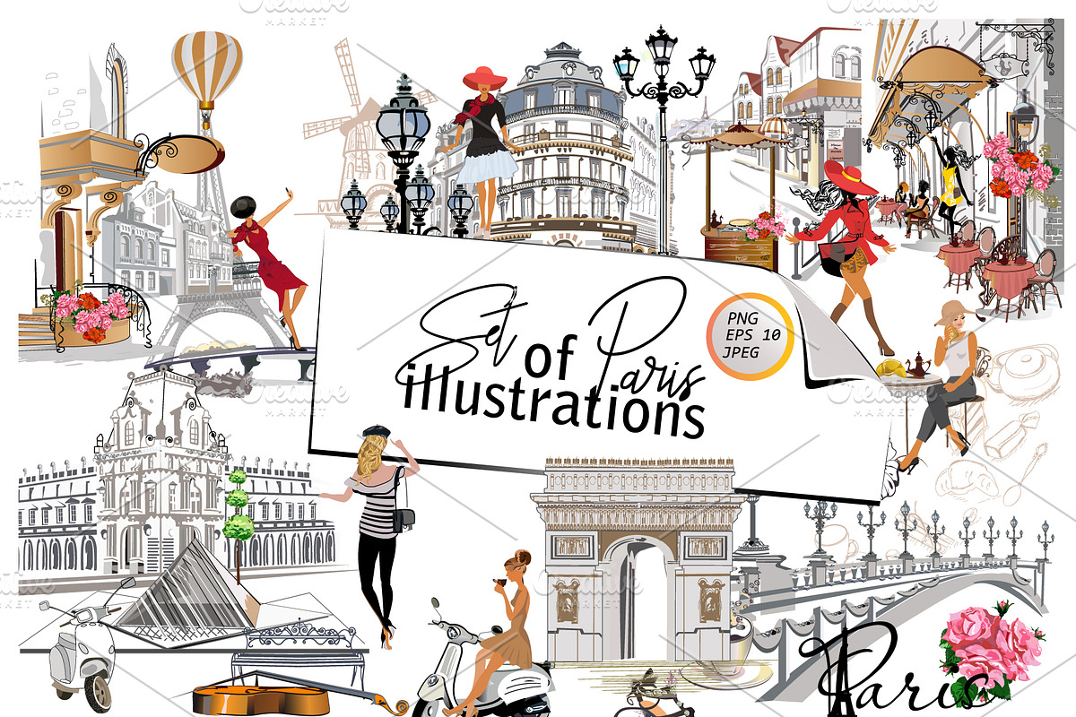 Set of Paris illustrations!, an Illustration by Laifalight (Photo 1 of 9)