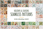 Holidays & Seasons Seamless Patterns, a Pattern Graphic by Palleon (Thumbnail 1 of 5)