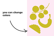 FOOD SHAPES SET (53 ELEMENTS), an Outline Icon by Bonfloret Studio (Thumbnail 4 of 9)